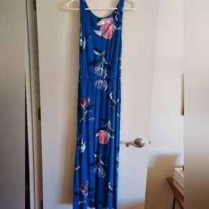 Floral Blue Maxi Dress